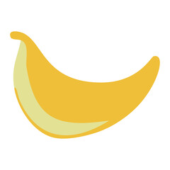 Flat yellow banana icon. Vector