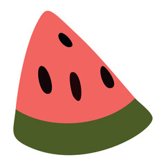 Watermelon slice graphic. Vector