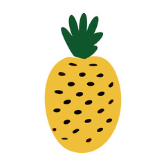 Pineapple fruit flat icon. Vector