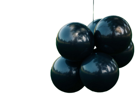 Black Friday Sale Balloons Banner Vector - Discount Promo Ad Design with Festive Balloons on Transparent Background for Social Media & Web Banners