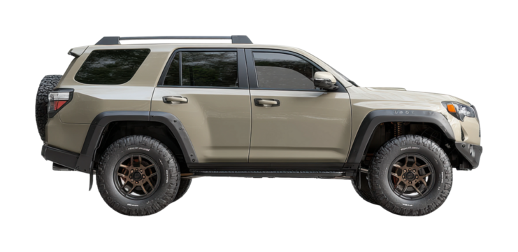 Off-road adventure vehicle outdoor terrain side profile rugged environment dynamic perspective cut out png