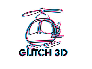 plane glitch 3D object for kids education