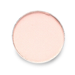 Beautiful eyeshadow refill pan isolated on white, top view
