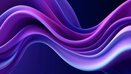 Abstract Purple and Blue Wave Flow Dynamic Fluid Swirls Design
