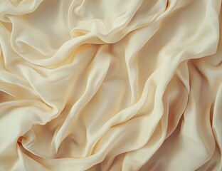 Obraz premium Creamy, draped fabric with soft folds