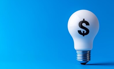 Conceptual image showing a light bulb with a currency symbol representing a financial idea.