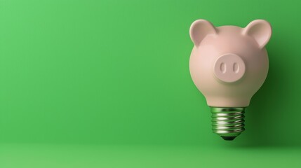 Creative concept of a light bulb and a bank illustrating financial idea.
