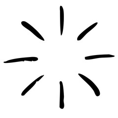 驚きや発見の漫符アイコン ベクター黒