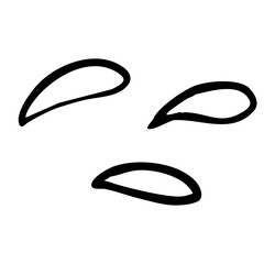 手書きの汗マーク・水滴マークのイラスト