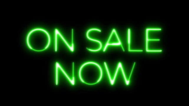 Green Neon Sign Text Animation On Sale Now!