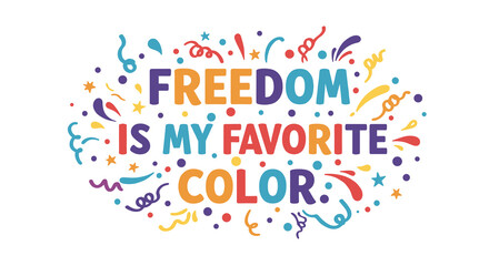 Colorful Freedom Quote Decoration for Home or Office | Artistic Expression | Inspirational Wall Art