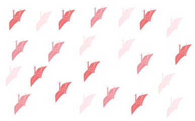 折り鶴をちりばめた壁紙