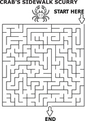 Crab maze game sidewalk scurry fun activity