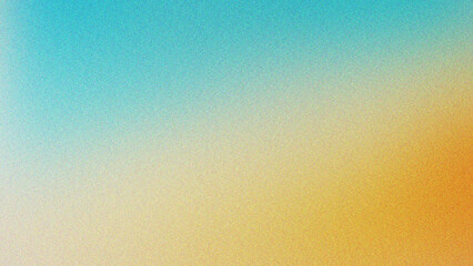 Fototapeta premium Cyan, Yellow, and Silver minimalist gradient background with grainy noise texture and subtle fade, ideal for creative layouts, product presentations, and UI design.