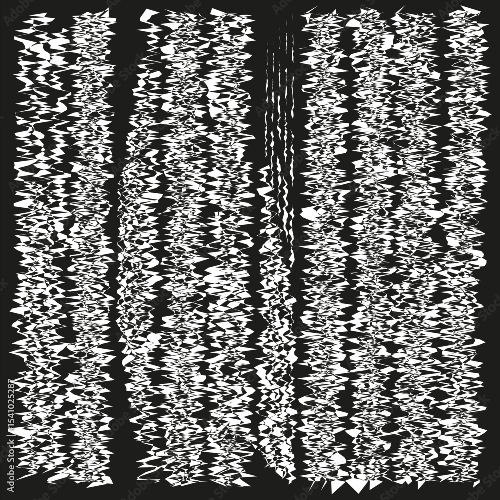 Aufkleber vertical noise stripes. grunge distortion texture. rough digital pattern. vector glitch lines.