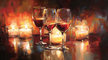 The glow of candlelight reflects on the glass, creating a warm, intimate moment of heartfelt wishes