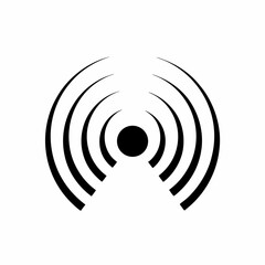Podcast RSS Feed Icon Classic Radio Waves Radiating Out