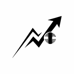 Podcast Trending Icon Upward Trending Arrow with Waves