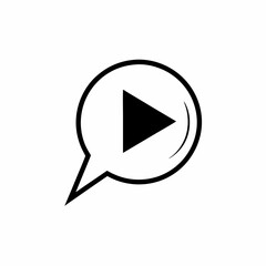 Podcast Play Button Icon Play Triangle Symbol Vector