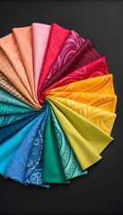 Swatch Spiral: Colorful Cloth Display