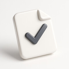 Finished Task Icon with Reflective Plastic Surface