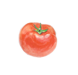 水彩絵の具で描いたトマト