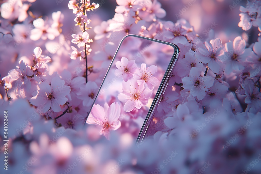 Poster smartphone mockup with blank screen on white background. 3d rendering