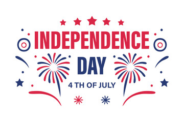 Independence day celebration with Americathemed fireworks design for Fourth of July; perfect for patriotic holiday designs and festive promotions.