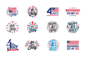 Independence Day America celebration with fireworks, flag designs, perfect for Fourth of July promotions, patriotic projects, and holiday graphics.