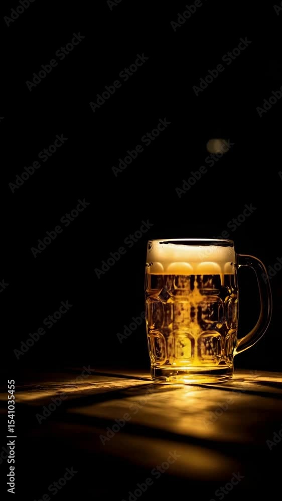 Poster light illuminating a dark floor surface with a soft, warm glow. abstract low light scene for present