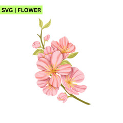 An adorable flower logo illustration showcasing a cheerful blossom with bright colors, representing freshness and positivity in a playful vector style.