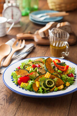 【夏野菜のグリルサラダ】カボチャ・ズッキーニ・パプリカ・ゴーヤ・トウモロコシ・枝豆。食べ応えあるボリュームのグリルサラダ。