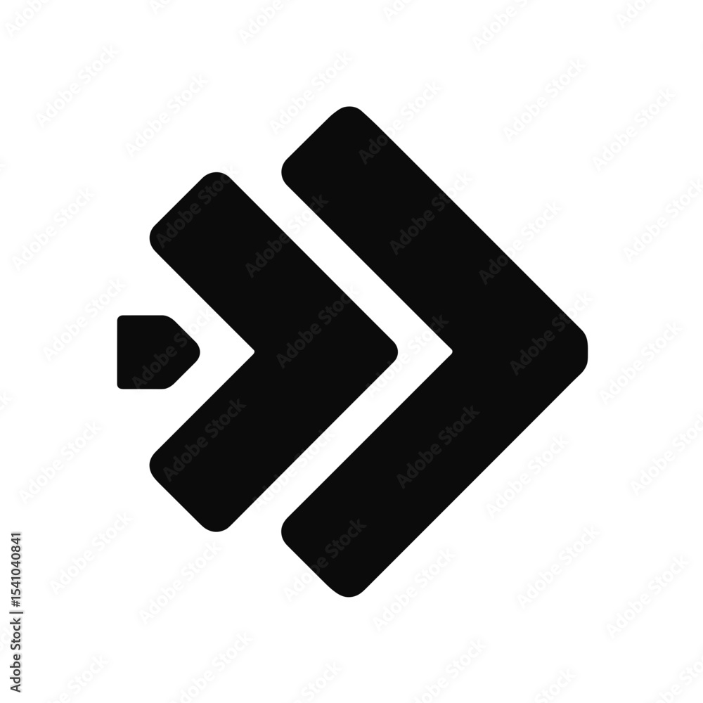 Poster minimalist black arrow icon in continuous line style