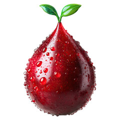 Frequent urination by fluid retention concept. Fresh, juicy red fruit with droplets, perfect for healthy snacks.