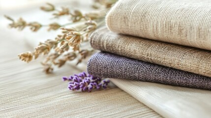 The color palette includes beige, lavender, and subtle earth tones, creating a peaceful yet creative energy