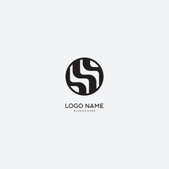 MODERN AND SIMPLE S LOGO DESIGN TEMPLATE ELEMENTS