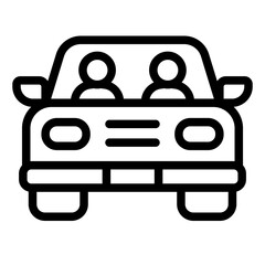 group travel outline icon for community permaculture ride