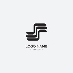 MODERN AND SIMPLE S LOGO DESIGN TEMPLATE ELEMENTS