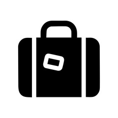 Luggage icon with transparent background symbolizing travel baggage and packing essentials
