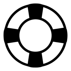 Lifebuoy icon with transparent background symbolizing safety rescue and maritime emergency
