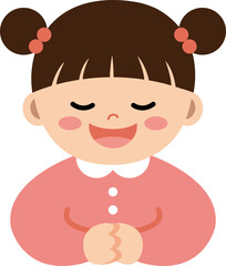 기도하는 여자 어린이