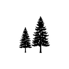 Obraz premium Minimalist Pine Tree Silhouette