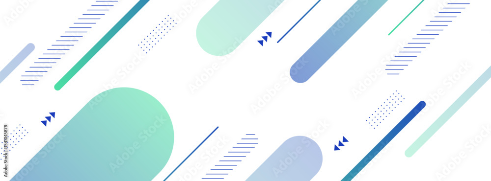 Poster geometric banner background gradient green and blue with shape lines.abstract shape. modern. vector 