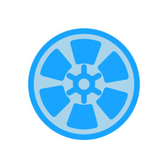 Obraz premium particle accelerator machine simple flat icon illustration