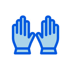 protective gloves simple flat icon illustration