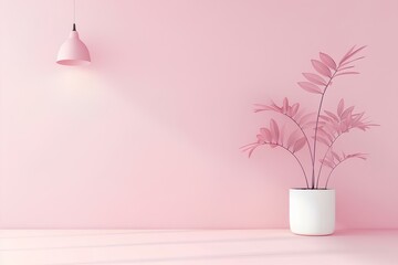 pink vase with flower