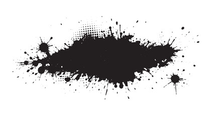 halftone and splatter ink splat background, ink drop vector , splash ink effect ink dots