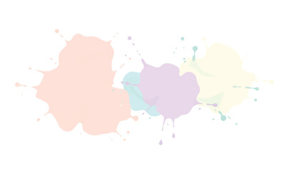 Multicolor splashes isolated on white background. colorful paint splashes. Vector illustration of multicolor splashes. 