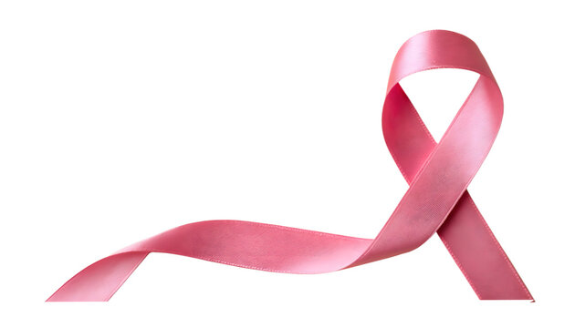 Pink ribbon breast cancer isolated on transparent background