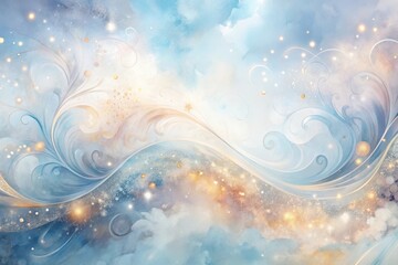 Celestial Swirls A Dreamlike Tapestry of Light, Color, and Whimsical Design Elements